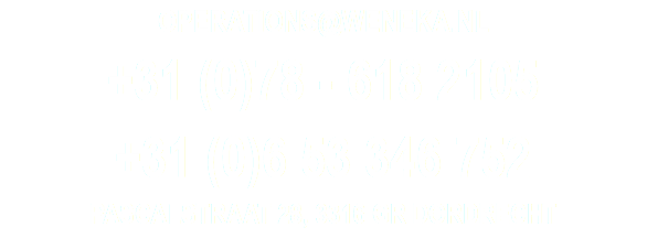 OPERATIONS@WENEKA.NL +31 (0)78 - 618 2105 +31 (0)6 53 346 752 PASCALSTRAAT 28, 3316 GR DORDRECHT